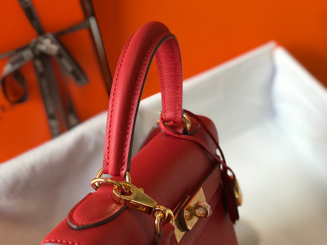 Hermes Kelly 32cm Handbag Shoulder Bag in Dark Red Epsom Leather